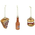 thumbnail image 3 of Northlight Pizza, Burger and Beer Glass Christmas Ornaments - 3.5" - Set of 3, 3 of 5