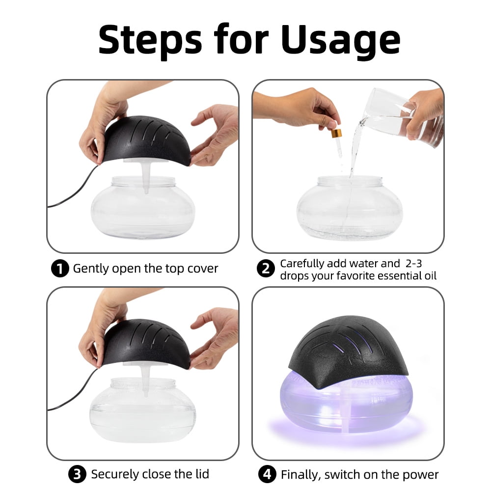 RAPOBRIX Cool Mist Humidifier for Bedroom Baby - Top-Fill with Essential Oil Diffuser