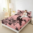 thumbnail image 4 of Manfei Gothic Black Crow Twin Sheet Sets for Kids, Halloween Skeleton Skull Twin Fitted Sheet, Romantic Flower Flat Sheet, Lightweight Room Decor, 3-Piece, 4 of 7