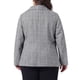 thumbnail image 3 of Blazers Agnes Orinda para mujeres de talla grande, de cuadros, con solapa de muesca, de manga larga, chaquetas de blazer casuales de negocios 4X en negro y blanco, 3 of 6