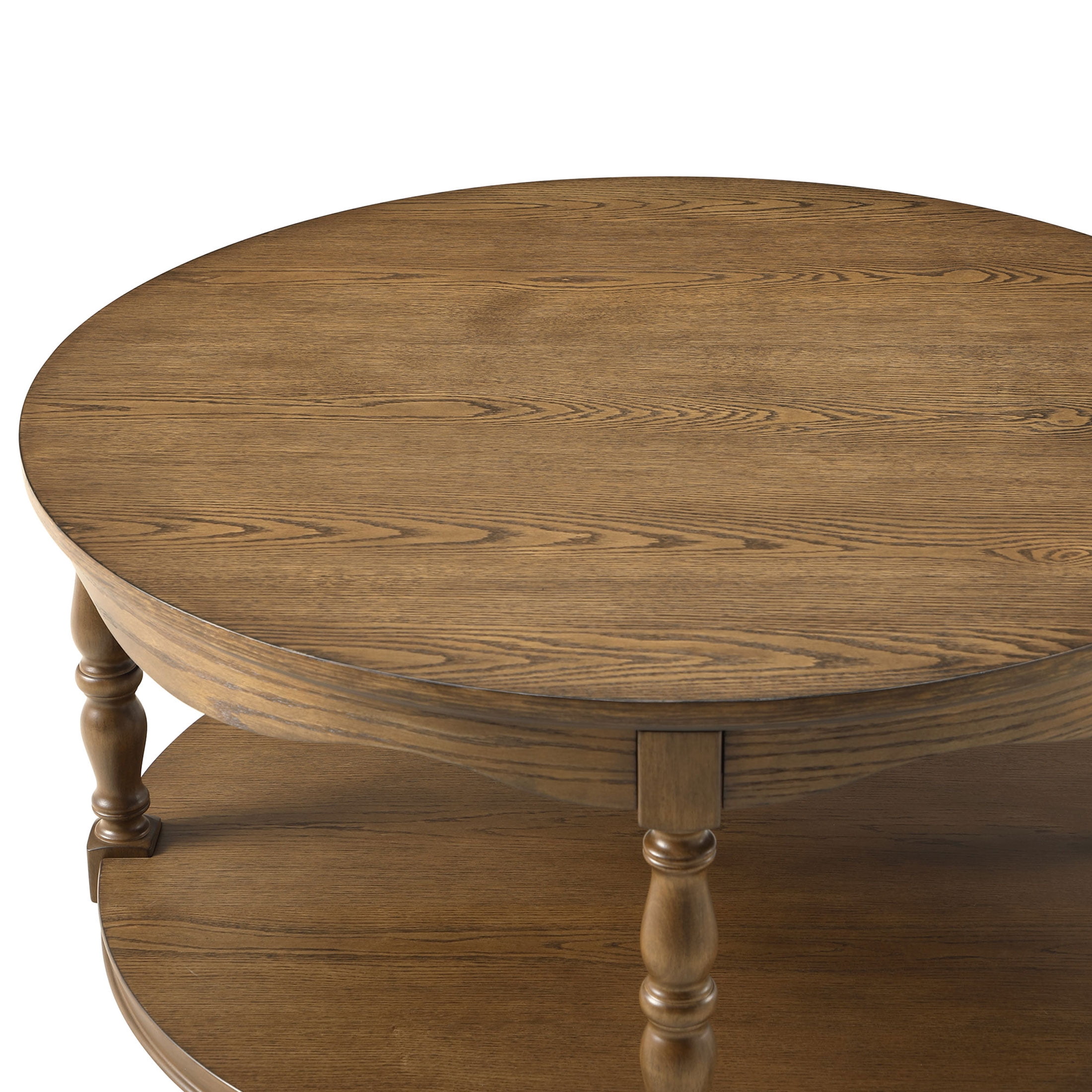 The Pioneer Woman Helen Round Coffee Table, Heirloom Brown