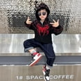 thumbnail image 4 of Spiderman Jacke Frühling Kinder Kapuze Sudadera Dibujos animados Mäntel Jungen Herbst Kleidung Kinder im Freien halten warm lässige Oberbekleidung, 4 of 5