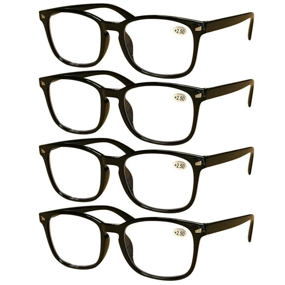 4 Pairs Mens Unisex Blue Light Blocking Reading Glasses Anti Blue Light Readers +0.75