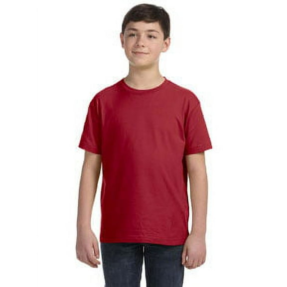 LAT™ Youth 100% Cotton Jersey Crew Neck Short Sleeve Tee (Garnet, Xtra Large)