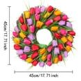 thumbnail image 5 of Outoloxit Easter Wreath for Front Door Artificial Tulips Floral Door Hanger Home Decor 45cm No Maintenance Fade Resistant, 5 of 5