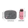 thumbnail image 3 of EGNMCR Kitchen Gadgets, Kitchen Accessories, Kitchen Utensils Cute Kids' Lunch Box And Water Bottle Set 4-Compartment Plastic Lunch Box Microwave-Safe Lunch Box Plastic Lunch Box Water Cup Set, 3 of 6
