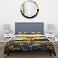 thumbnail image 3 of Designart "Yellow Brown Sunflower landscape Emergent Sunflower II" Floral & Botanical Bedding Covert Set - Sunflowers Yellow Floral Bed Set With 2 Shams, 3 of 6