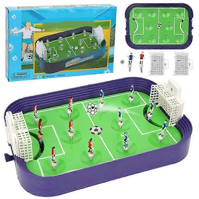 Tabletop Soccer Games, 2 Player Football Board Game, Indoor Portable Sports Table for Kids and Family