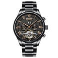 thumbnail image 3 of Reloj de material acero Inoxidable Automático Mecánico Analógico con Fecha para Hombre con Caja Negro Yinane Relojes mecánicos de los hombres, 3 of 8
