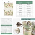 thumbnail image 6 of Watercolor Floral Balloon Curtains 63 Inch Length for Living Room/Bedroom, Spring Green Flowers Botanical Beige Rod Pocket Privacy Door Curtains Decorative Tie Up Shade for Window 52"x63", 6 of 8