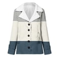 thumbnail image 4 of LSLJS Women's Fashion Long Sleeve Pocket Plush Button Coat, 4 of 5