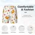 thumbnail image 5 of Balery Squirrel Maple Leaves And Nuts Mens Swim Trunks Swim Shorts for Men Quick Dry Inseam Beach Shorts with Compression Liner Pocket-Small, 5 of 9
