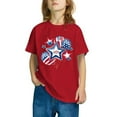 thumbnail image 5 of GERsome 4th of July T-Shirts for Boys Girls American Flag Cotton Short Sleeve Crewneck Tshirt USA Flag Stars Stripes Patriotic Graphic Tee, 7-8 Years, 5 of 6