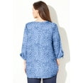 thumbnail image 3 of Catherines Georgette Buttonfront Tie Sleeve Cafe Blouse, 3 of 6