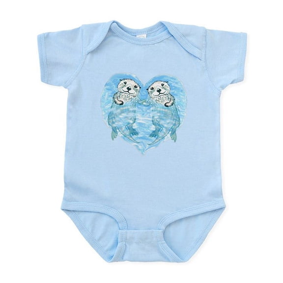 CafePress - Sea Otters Holding Hands Infant Bodysuit - Baby Light Bodysuit, Size Newborn - 24 Months