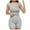 Grey, variant on Active Women's Shorts Suit Set for Fitness Matching Workout Ensemble with Cropped Tank Tops and High Waist Yoga Leggings