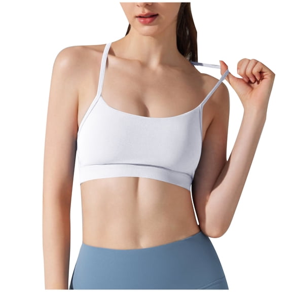 aidice Tank Top with Built in Bra for Women Spaghetti Strap Yoga Crop Tops Summer Trendy Gym Workout Bra Tops