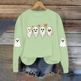 thumbnail image 5 of Halloween Sweatshirts for Womens Crewneck Ghost Printed Shirts Fall Winter Long Sleeve Sweaters Casual Blouses Loose Sweatshirt Pullover Top Halloween Costumes, 5 of 8