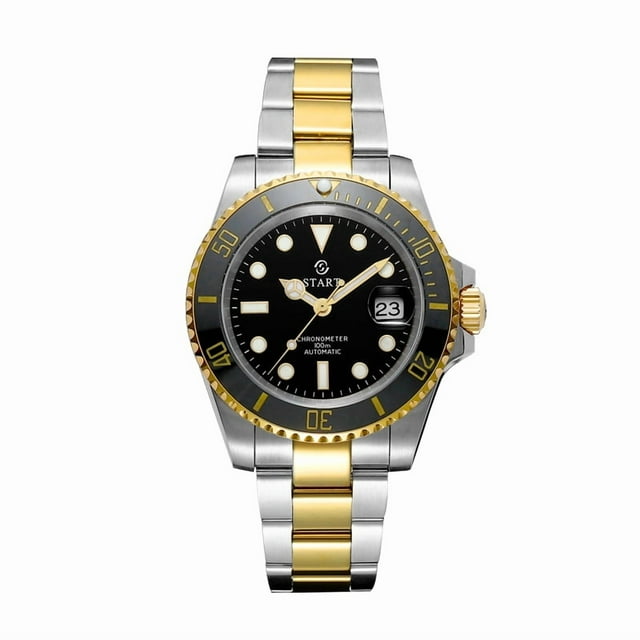 【START】Men's Diving Watch Luminous Waterproof Metal Men's Watch Automatic Mechanical Watch Date Function