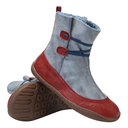 

Fashion Womens Flats Non-Slip Leather Lace-up Round Toe Casual Shoes Ankle Boots