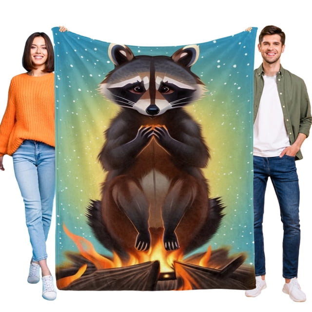 Mapache anti-pilling, suave, ligera, esponjosa y acogedora de lujo para hogar y cocina – Perfecta para niños y adultos, 100 x 150 cm