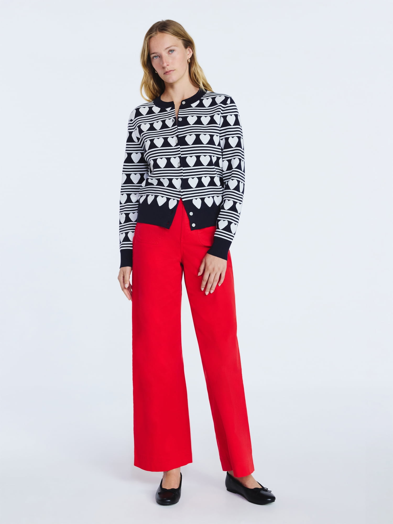 Free Assembly Women's and Women's Plus Solid, Stripe, & Print Classic Cozy Yarn Cardigan Sweater, Lightweight, Sizes XS-4X