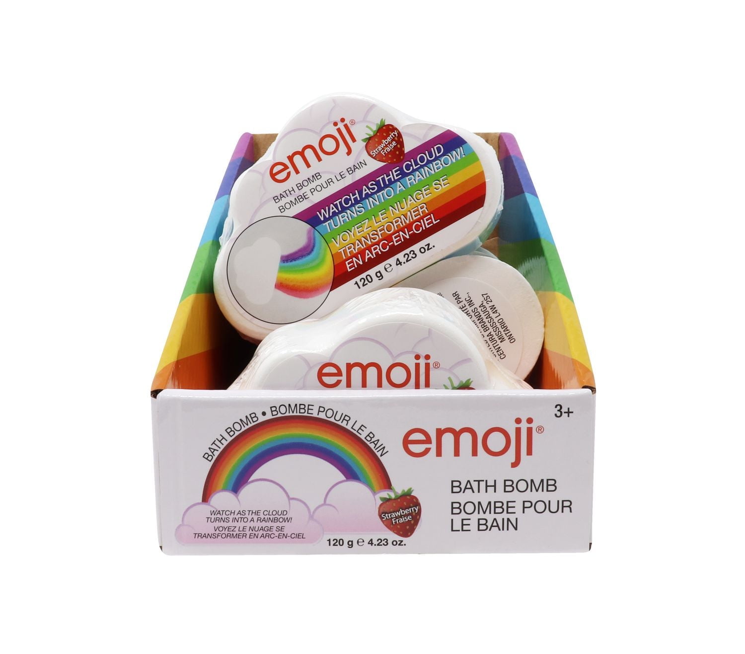 Bombe de bain Emoji arc-en-ciel