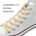 thumbnail image 2 of 5 pares de cordones planos para zapatillas de deporte (beige), cordones planos para zapatillas de deporte, económicos, 8 mm de ancho, 2 of 5