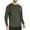 Army Green, variant on Krdevn Men's Soft T Shirt Curve Hem Lightweight Long Sleeve Casual Basic Tee Shirt,3XL