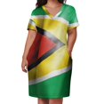 thumbnail image 2 of Vestido de noche de lujo para mujer traje holgado con bolsillo y bandera de Guinea, 2 of 6