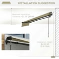 thumbnail image 6 of YYAo Patio Awnings Sun Shade Shelter, Patio Awnings, 10' x 8' Retractable Awning, 280gsm UV Resistant Sunshade Shelter, Beige, 6 of 11