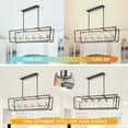 thumbnail image 7 of LovingAHome 12-Light Farmhouse Chandelier Rectangle Industrial Light Fixture for Living Room Kitchen, Black Silver, 7 of 7