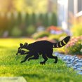 thumbnail image 5 of RealSteel Garden Art – Raccoon Family 3 Pack – Playful Metal Yard Stakes for Outdoor & Wildlife Lovers (Gold), 5 of 7