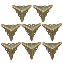 Unique Bargains Metal Box Corner Protectors Edge Guard Protector 18x18x18mm Bronze Tone 8Pcs