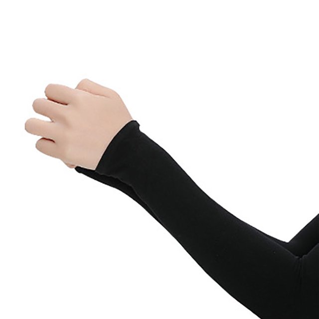 Soidarity 1 par de calentadores de mangas de brazo, manga deportiva, protección solar UV, cubierta de mano, calentador de refrigeración, correr, pescar, Ciclismo Negro Soidarity OD001589-02
