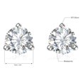 thumbnail image 2 of Silver Moissanite Stud Earrings, 2 of 6