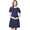 thumbnail image 1 of SURJDE Robe de Maternité Formelle pour Femme avec Plis à l'Avant et à l'Arrière, 1 of 7