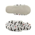 thumbnail image 5 of COEQINE Dachshund Heart Womens Fuzzy Slippers House Shoes Open Toe Indoor Slippers Soft Lightweight Quiet Fluffy Slides Machine Washable Footwear for Ladies Her Mom, 38-39, 5 of 7