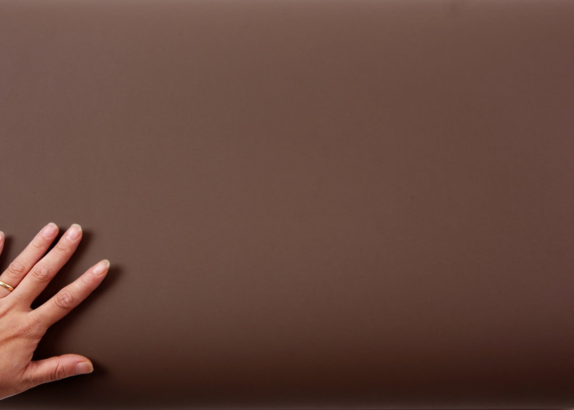 ROSEROSA Peel and Stick PVC Solid Self-Adhesive Wallpaper Covering Counter Top Shelf Liner Chocolate 2.00 Feet(W) X 6.56 Feet(L)