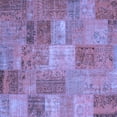 thumbnail image 1 of Ahgly Company Machine Washable Indoor Square Patchwork Blue Transitional Area Rugs, 3' Square, 1 of 4