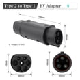 thumbnail image 5 of SAE Adapter IEC 62196 Type 2 to J1772 Type 1 Electric Vehicle Charging EV Vehicle Charger Single Side Connector, 5 of 5