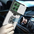 thumbnail image 3 of For Motorola Moto G Power 5G 2025 Multi-Functional Card Magnetic Ring Stand Hybrid Camera Case Cover - Silver, 3 of 3
