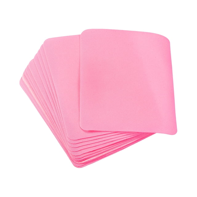 Parches termoadhesivos Unique Bargains Tela Rosa 4.9'x3.7' Paquete de 12