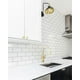 thumbnail image 3 of Pack of 10 Pieces,White Subway Self Adhesive Tiles,Adhesive Backsplash Kitchen Bathroom,3d Brick Vinyl Adhesive Paper,30x30cm, 3 of 5