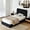Black, variant on Twin Size Bed Frame with Lift Up Storage, Velvet-Look Upholstered Wingback Platform Bed with Vertical Channel Headboard, No Box Spring Needed, Hydraulic Storage, White