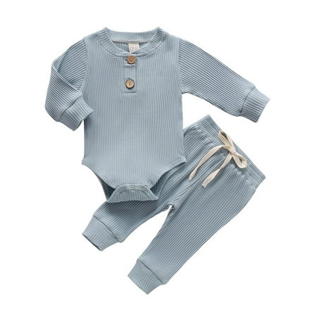

Lapa Rib-knit Button Front Romper Bodysuit Pants Outfits