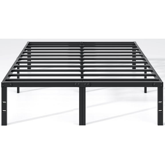 COMHOMA 14 Inches Queen Size Bed Frame Metal Platform with High Under Bed Storage Space