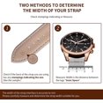 thumbnail image 4 of Correas de reloj de liberación rápida de piel de becerro de grano de cocodrilo correas de reloj de repuesto correa de reloj de cuero genuino superior pulsera de hebilla de acero inoxidable para hombres y mujeres - 20 mm 22 mm, negro azul marino azul marino 22 mm, 4 of 5