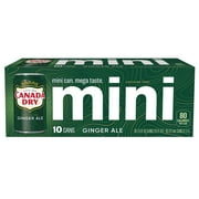 Canada Dry Caffeine Free Ginger Ale Soda Pop, 7.5 fl oz, 10 Pack Cans