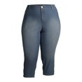 thumbnail image 2 of A3 Denim Women's Plus Size Constructed Waist Capris, 2 of 6